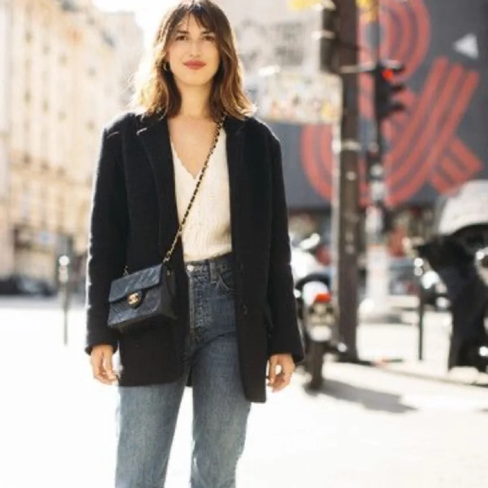 CHANEL Classic Leather Mini Flap Bag: 24k Gold Chain Crossbody Bag - Picture 2 of 14